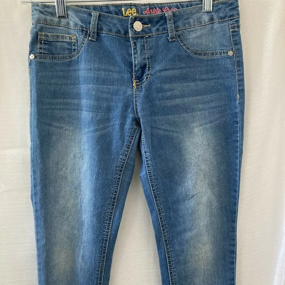 Lee Ankle Crop Girls Youth Light Wash Jeans 14